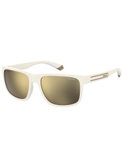 اشتري Men's Polarized Rectangular Sunglasses - Pld 2157/S White Millimeter - Lens Size: 57 Mm في السعودية