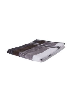 Buy Zic Zac- Hand Towel 500 GSM 100% Cotton Velour 50X90 cm Modern Stripe Design Luxury Touch Extra Absorbent Grey in UAE