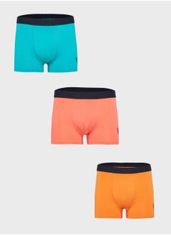 Buy 3 Pack Logo Print Trunks in Saudi Arabia