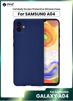 Buy Soft Silicone Protective Case Cover For Samsung A04-Dark Blue in Saudi Arabia