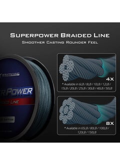 اشتري Superpower Braided Fishing Line, Low-Vis Gray, 30 LB, 547 Yds في الامارات