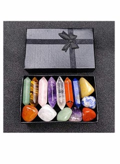 Buy Crystal Gifts Premium Healing Crystals Kit in Gift Box 7 Chakra Set Tumbled Stones 7 Chakra Stone Set Meditation Stone Yoga Amulet With Gift in UAE