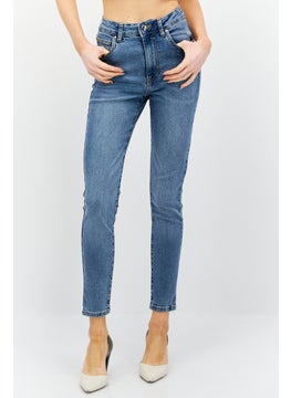 Buy Women Skinny Fit Wash Stretchable Denim, Blue in UAE