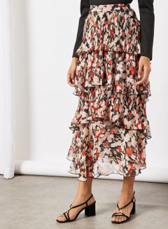 Buy Tiered Frill Midi Skirt in UAE