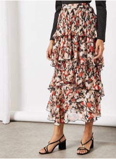 Buy Tiered Frill Midi Skirt in Saudi Arabia