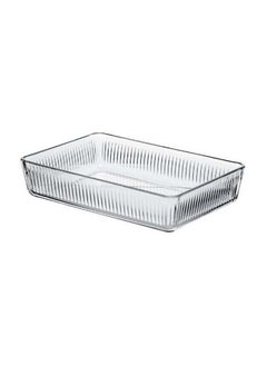 اشتري Borcam Rectangular Glass Baking Tray, 3000 Ml Capacity, 64 Mm Height, 306X209 Mm Diameter - Clear في الامارات