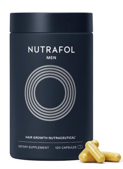 Buy Nutrafol Men's Hair Growth Supplements, Clinically Tested for Visibly Thicker Hair and Scalp Coverage, Dermatologist Recommended - 1 Month Supply in Saudi Arabia