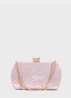 Buy Iridescent Clutch With Chain in UAE