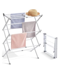 Buy Portable Folding Adjustable Clothes Drying Rack, Clothes Rack for Air Drying Clothing, Sturdy Durable Clothes Dryer, Laundry Drying Stand for Indoor, Outdoor, Balcony in UAE