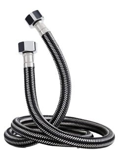 Buy 1.5 Meter Stainless Steel Braided Hose Hot Cold Water Flexible Plumbing Pipe 1/2inch for Bathroom Kitchen Sink Water Inlet Hoses Suitable for Toilet Taps Water Heaters in UAE