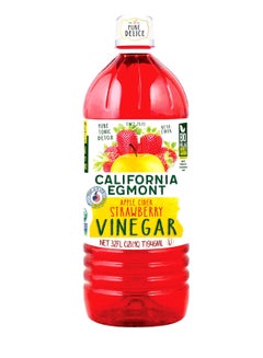 اشتري California Egmont Organic Fermented Apple Cider Vinegar with Strawberry (Organic Keto Cider Detox) Detox [Weight Management Control] Great Health Benefits Immune Booster 946ml في مصر