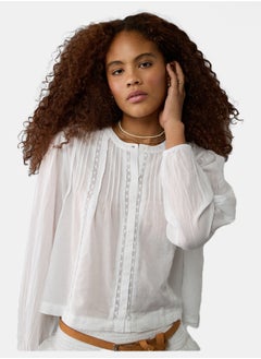 Buy AE Pintucked Long-Sleeve Blouse in Egypt