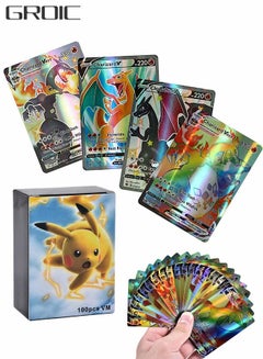 Buy 100 Pcs Pokemon Rare Card,Pokemon Trading Card Game,Collection Cards Vmax Rares,Pokemon Board Game Rare Card in Saudi Arabia
