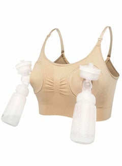 Buy Hands Free Pumping Breast-Pump And Adjustable Nursing Bra For Baby Feeding in UAE