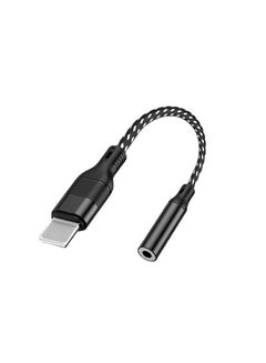 Buy Lightning To USB 3.5mm Headphone Jack Adapter Black in Saudi Arabia