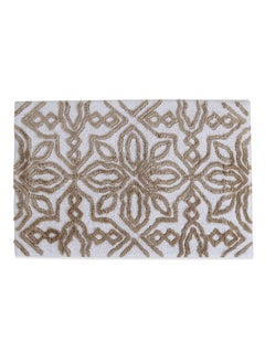 اشتري Lombardi Bath Mat, White & Gold - 60x45 cm في الامارات