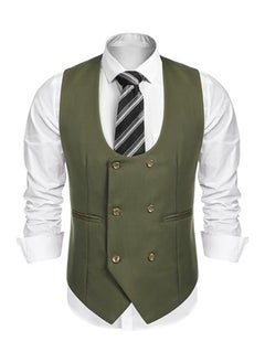 اشتري New Men's British Fashion Slim Fit Suit Vest في الامارات