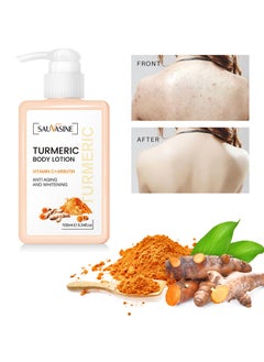 Buy 100ml Turmeric Body Lotion With Vitamin C+Arbutin for Body ,Face, Hand And Feet, Helps to Firming, Moisturizing and Even Skin Tone, Making Skin Smooth And Soften, Suitable for Rough, Dry Skin in Saudi Arabia