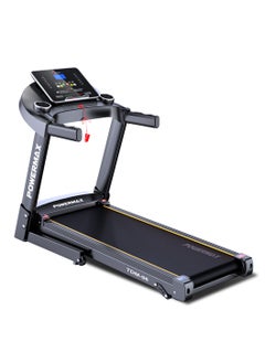 Buy PowerMax Fitness TDM-96 (4HP Peak) Motorised Treadmill for Home Use [ Max User Wt. 110kg | LCD Display | Bluetooth for Music & Mobile App | 3 Level Manual Incline ] Free (DIY) Installation Assistance in UAE