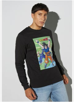 Buy Anime Print Sweatshirt in Saudi Arabia