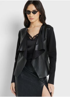 Buy Draped Pu Jacket in UAE