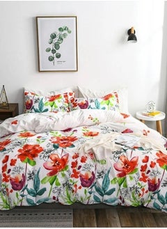 Buy Various King/Queen/Single Size Bedding Set Without Filler Floral Design in UAE