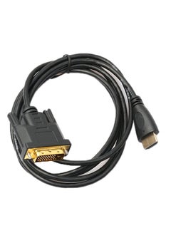 اشتري 1M/1.8M/3M/5M Gold Plated HDMI To DVI 24 Cable Adapter Male Converter Black في السعودية