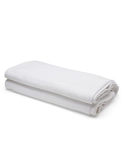 Buy Hometex Design 100% Cotton Thermal Cellular blanket 450 GSM 180x220 cm in UAE