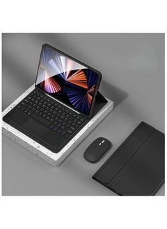 Buy Arabic and English Keyboard Case for IPad Air 11 Inch 2024 (Model:A2899;A2900),With Mouse and Pen Slot,Detachable Keyboard Case in Saudi Arabia