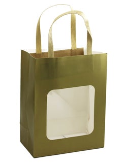 Buy Paper Gift Bag Golden Clr. 18x23x10Cm 12Pcs/Pkt in UAE