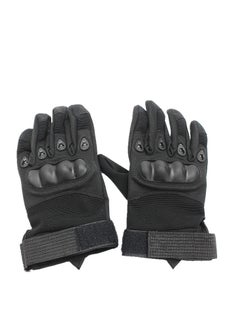 Buy Motorcycle and Cycle Gloves, Full Finger Touchscreen For Riding Hiking Climbing Training (Size-XL) Color-Black in Saudi Arabia