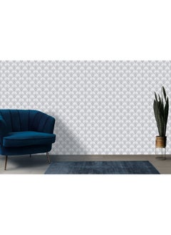 اشتري Luxury Silver Vector Fabric Wallpaper Covers An Area ​​Up To 4.2Mx3M With Adhesive And Smoothing Tool في مصر