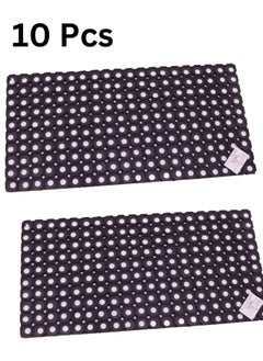 Buy Anti-slip door mat set consisting of 10 pieces, anti-slip bathroom mat, size for the entrance, bathroom, and front of the office rooms,75*45 cm in Saudi Arabia