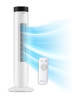 اشتري ProBreeze 30" Tower Fan with 7-Hour Digital Timer, Remote Control, 3 Cooling Fan Modes & LED Light Indicator - Powerful & Energy-Efficient Electric Fan for Home and Office - White في الامارات