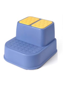 Buy Two Step Kids Step Stools,  Potty Training Toilet Stool with Non Slip Feet, Toilet Foot Stool for Bathroom, Sink, Kitchen Blue in Saudi Arabia