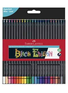 Buy 24-Piece Black Edition Color Pencils Multicolor in UAE