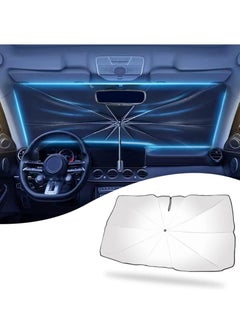 اشتري Car Umbrella Sun Shade Cover Nano 5-Layer Block UV Reflector+Handy Windshield Sun Shade for Most Cars SUV Truck One of The Fastest Cooling and Sun Protection Car Sun Shade في الامارات