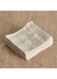 اشتري Essential 4-Piece Carded Face Towel Set 30 x 30 cm في الامارات