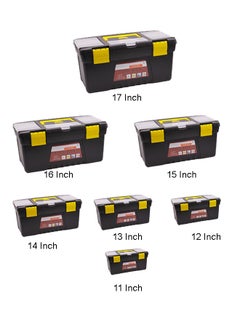 Buy Pack of 7 High Quality PP Plastic General Purpose Hard Tool Box in UAE