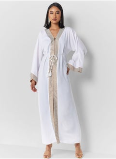 Buy Abaya With Shimmer Hem in Saudi Arabia