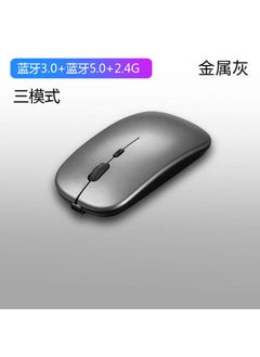 Buy Wireless Mouse Keyboard Triple-mode Keyboard Dual-mode Keyboard for Laptop Desktop Computer Tablet Mobile Phone for Multi-device Charging three-mode mouse-gray in Saudi Arabia