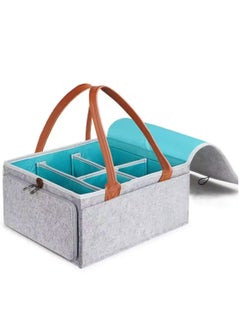 اشتري Lifenpure™ multi pockets portable felt organizer baby diaper caddy mummy storage bag في الامارات