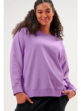 اشتري Women Sportswear Fit Plain Yoga Sweatshirts, Purple في الامارات