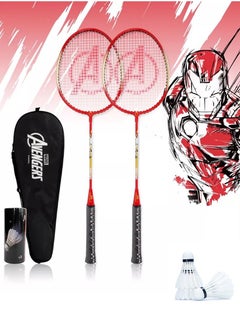 Buy Ironman Badminton Rackets and Shuttlecocks - Badminton Sport Game Suitable For Outdoors, Indoors Trips, and Competitions, Official Size Badminton Bats, A Bag For Convenient Carry and Store in Saudi Arabia