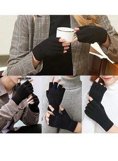 Buy Women half fingers gloves girly mobile , winter wool gloves in Egypt