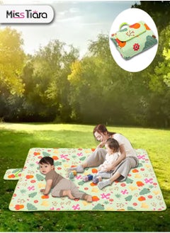 Buy Machine Washable Outdoor Folding Portable Picnic Mat Moisture-Proof Pad Three-Layer Material Waterproof and Moisture-Proof Suitable for Baby Crawling in UAE