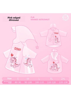 اشتري Kids Cartoon Dinosaur Raincoat Transparent 305 new-pink dinosaur EVA في السعودية