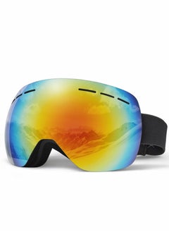 Buy Ski Goggles Winter Snow Sports Snowboard Goggles Framless Anti Fog Spherical Interchangeable Lens UV Protection Ski Equipment in UAE