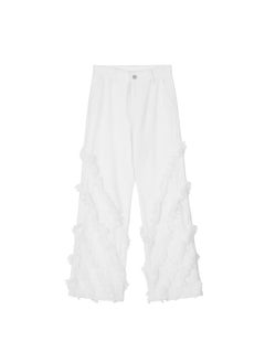 Buy American Street Vibe Edgy Denim Jeans Men Hiphop Straight Retro White in Saudi Arabia