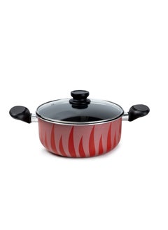 Buy SENSTAN Flame Design Non-Stick Casserole with Lid and, Stew Pot Suitable for Gas, Electric, Induction, and Ceramic Stove  - 20cm in UAE